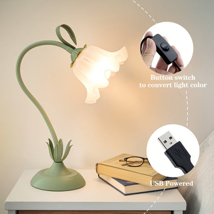 Floral Table Lamp USB Powered