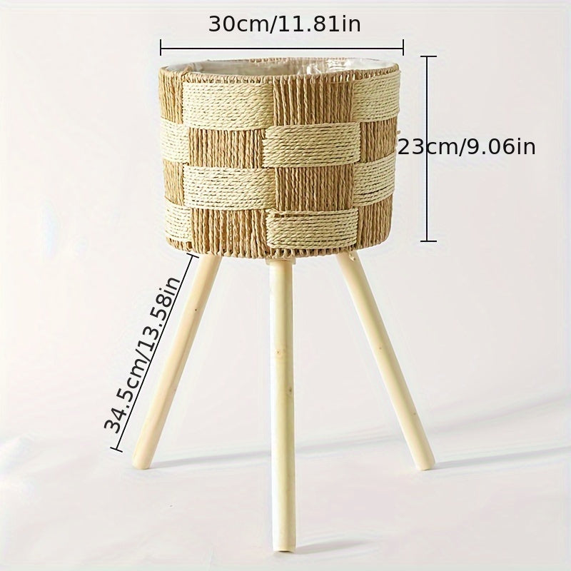Bohemian Bamboo Woven Flower Stand