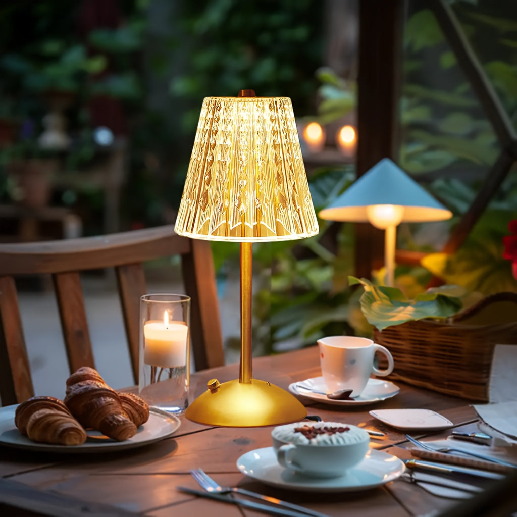 Crystal Touch Table Lamp USB Rechargeable