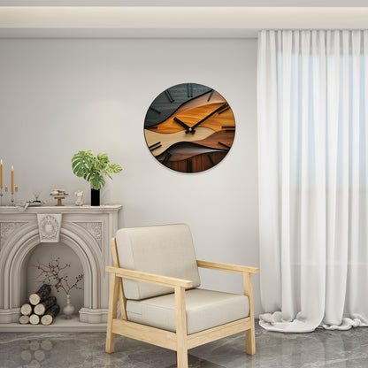 Artistic Round Wall Clock Nordic Style Faux