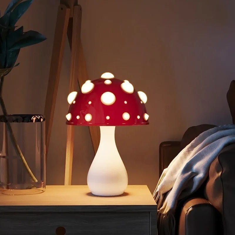 LED Mushroom Table Lamp Modern Amanita