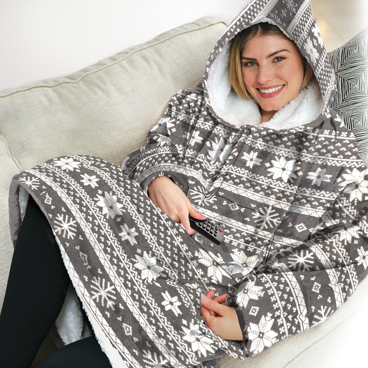 Women Blanket Hoodie Wearable Oversized