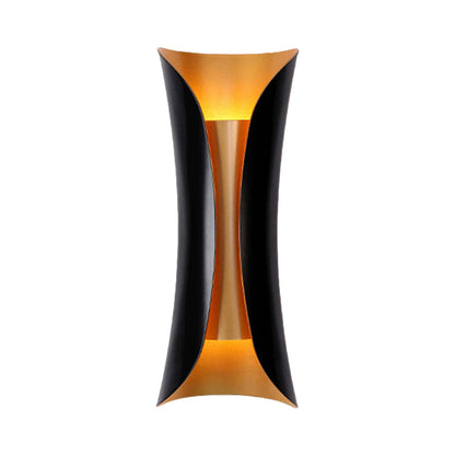 Modern Curl Wall Sconce Black Metal Indoor