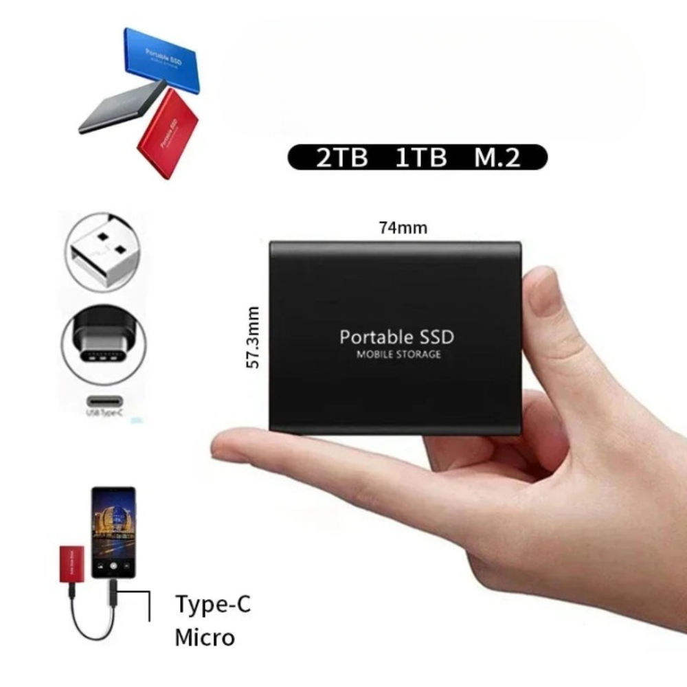 SSD Portable External Drive 512GB Fast