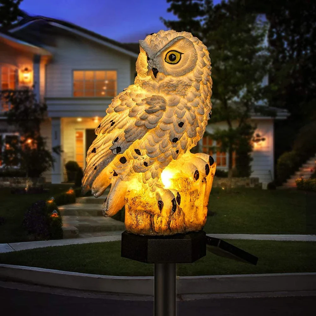 Garden Light Solar Owl Outdoor Pathway Stake