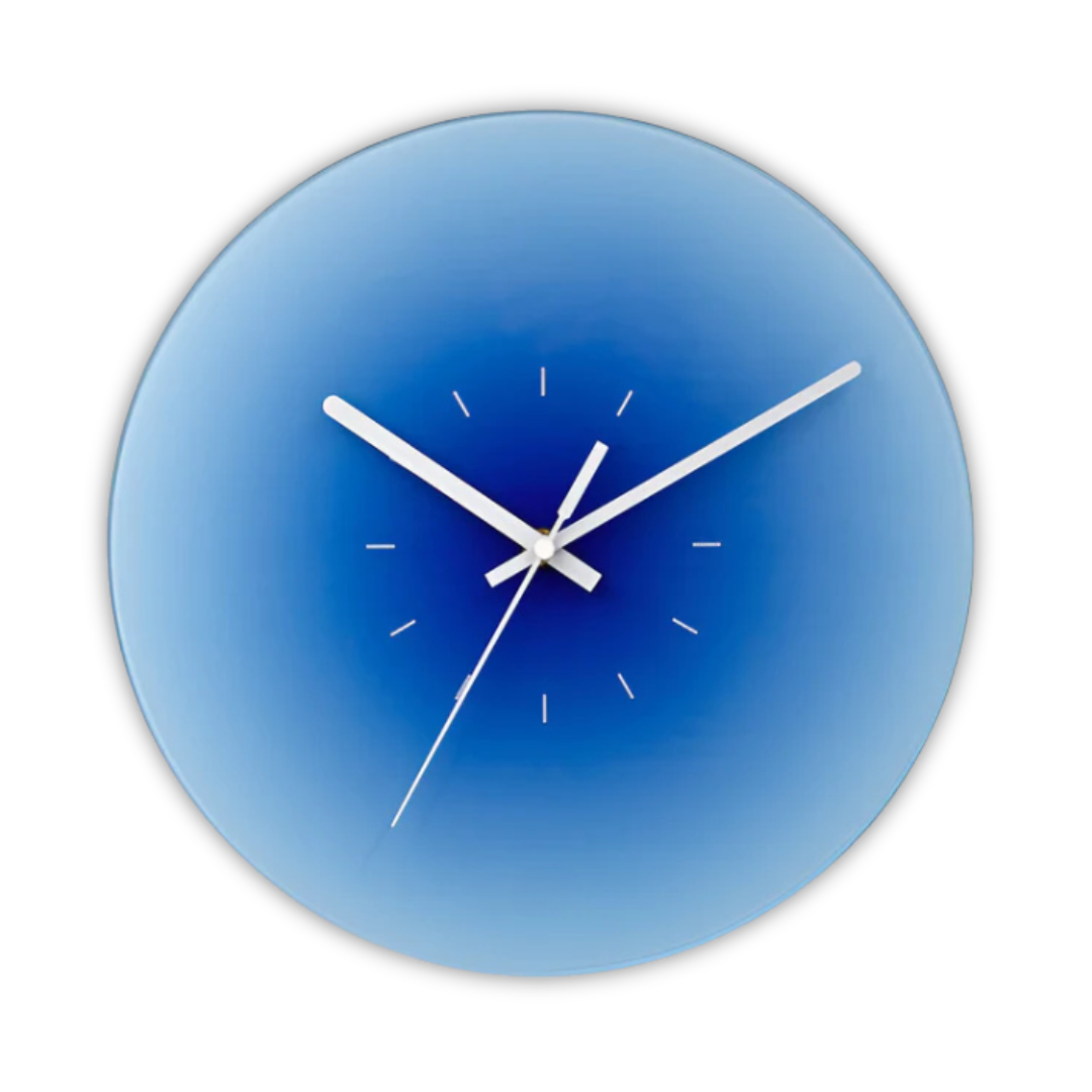 Sunset Glass Wall Clock Modern Gradient