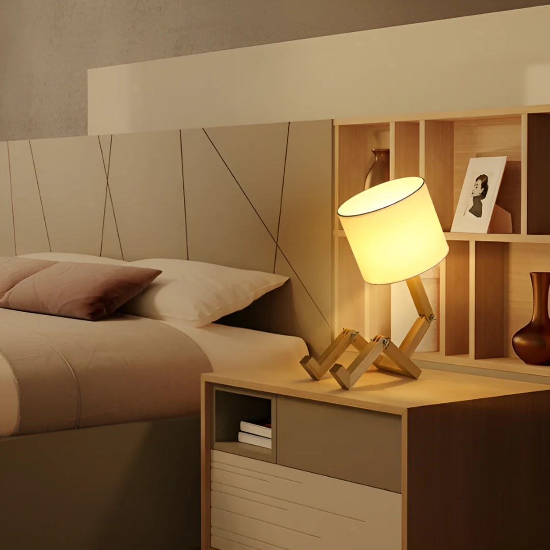 Rilna Table Lamp Flexible Wooden Design