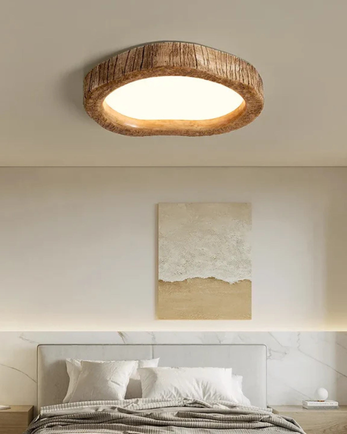 Le Halo Bois Ceiling Light Rustic Wood