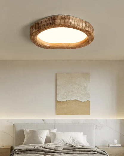 Le Halo Bois Ceiling Light Rustic Wood