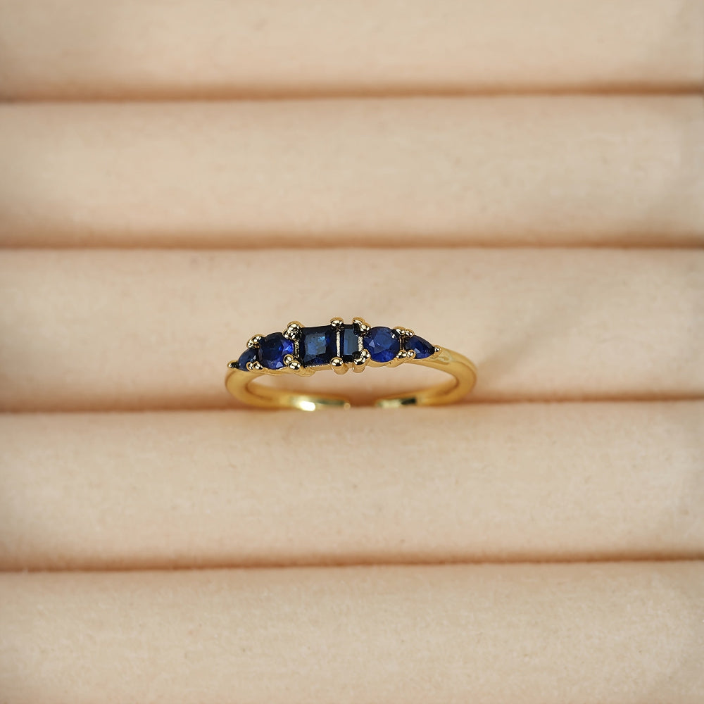 Mothers Day Gold Ring Set Stackable