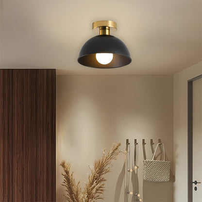 Modern Semi Flush Ceiling Lamp Matte Metal