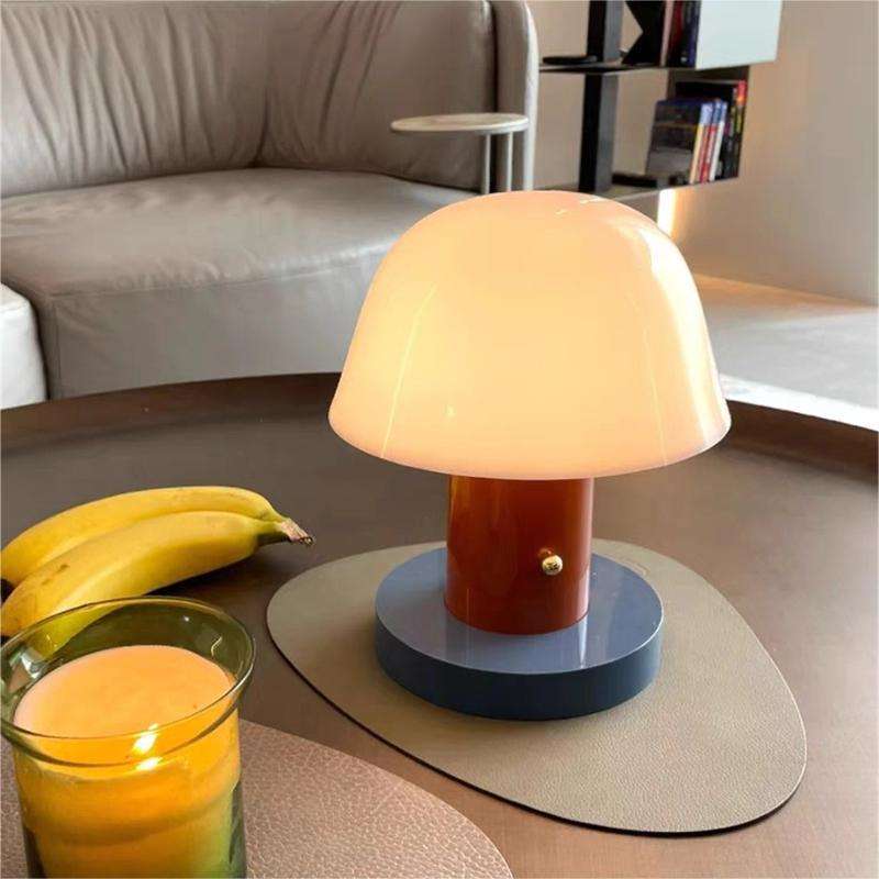 Mushroom Table Lamp Modern Rechargeable LED