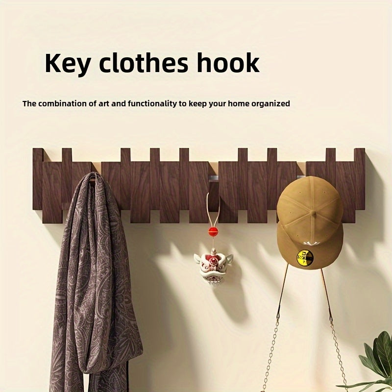 Wooden Wall Hooks Foldable Piano Key Design