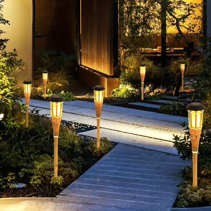 Solar Bamboo Flame Lights (2 Pack) 12