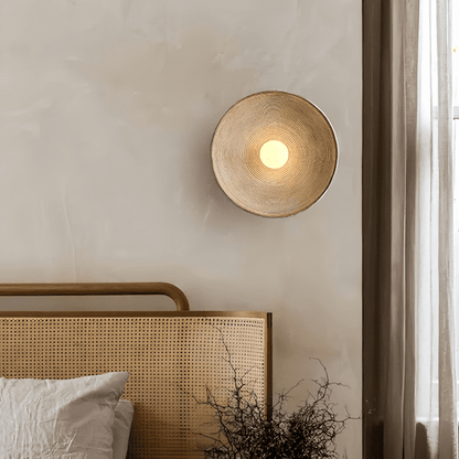 Rustic Wood Wall Sconce Handcrafted LED Wall