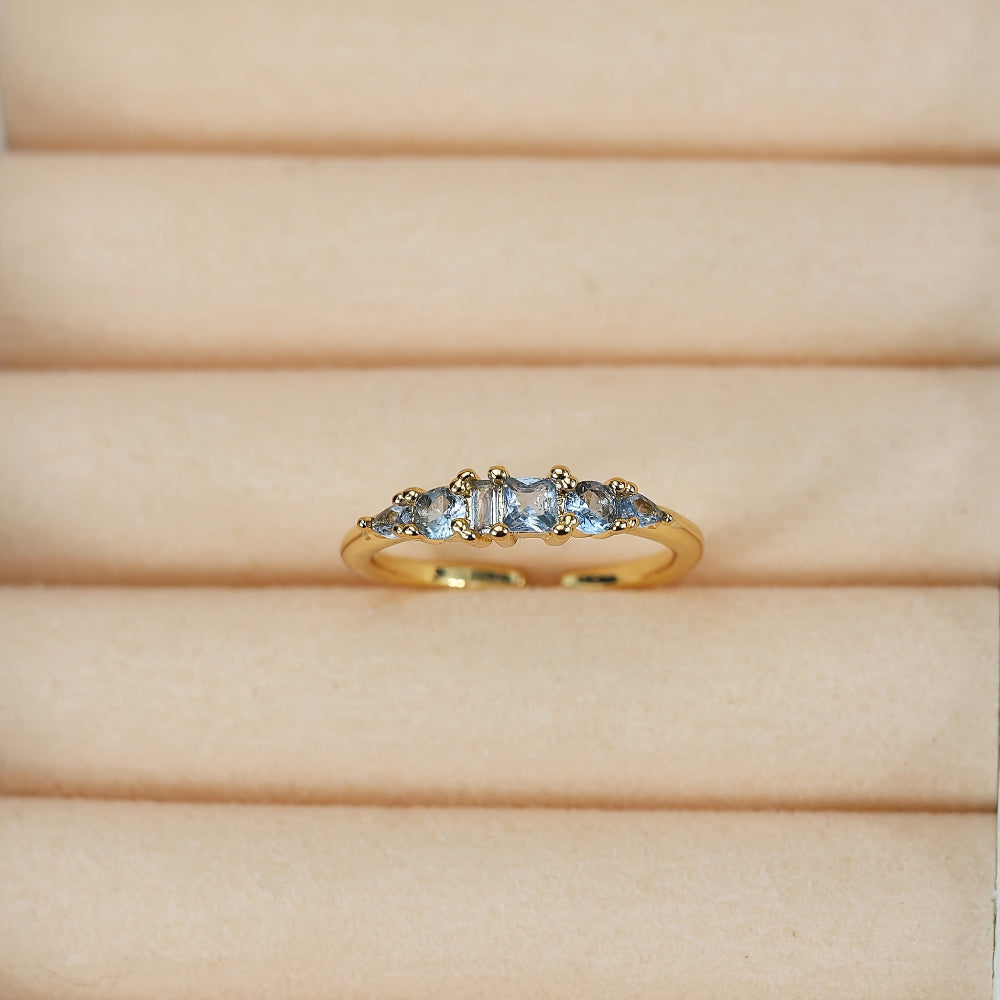 Mothers Day Gold Ring Set Stackable