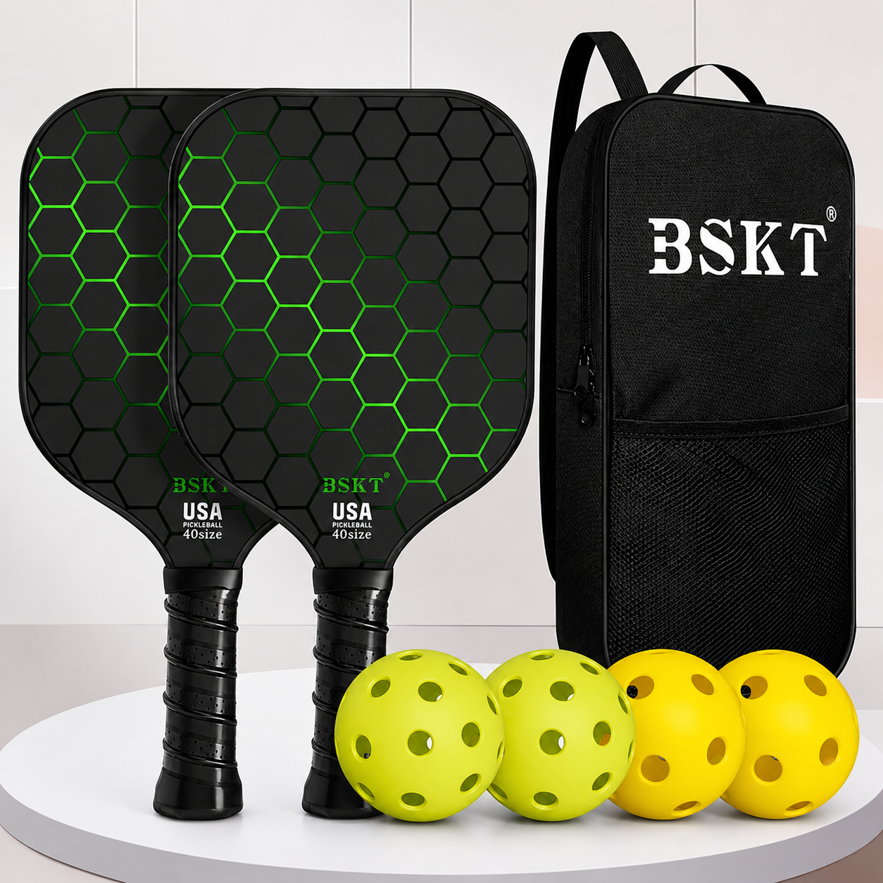 Pickleball Paddle Set Fiberglass Lightweight