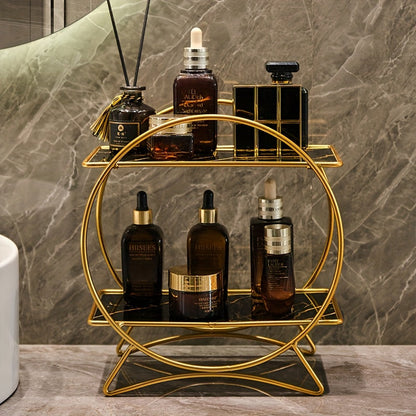Double Tiered Bathroom Organiser With Cat