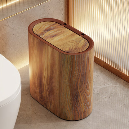 Marble Pattern Trash Can Modern Bathroom &