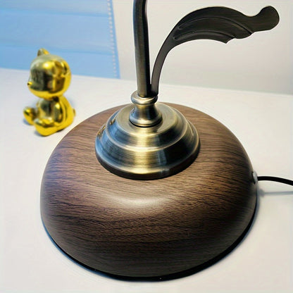 Vintage Goose Neck Table Lamp Antique Brass