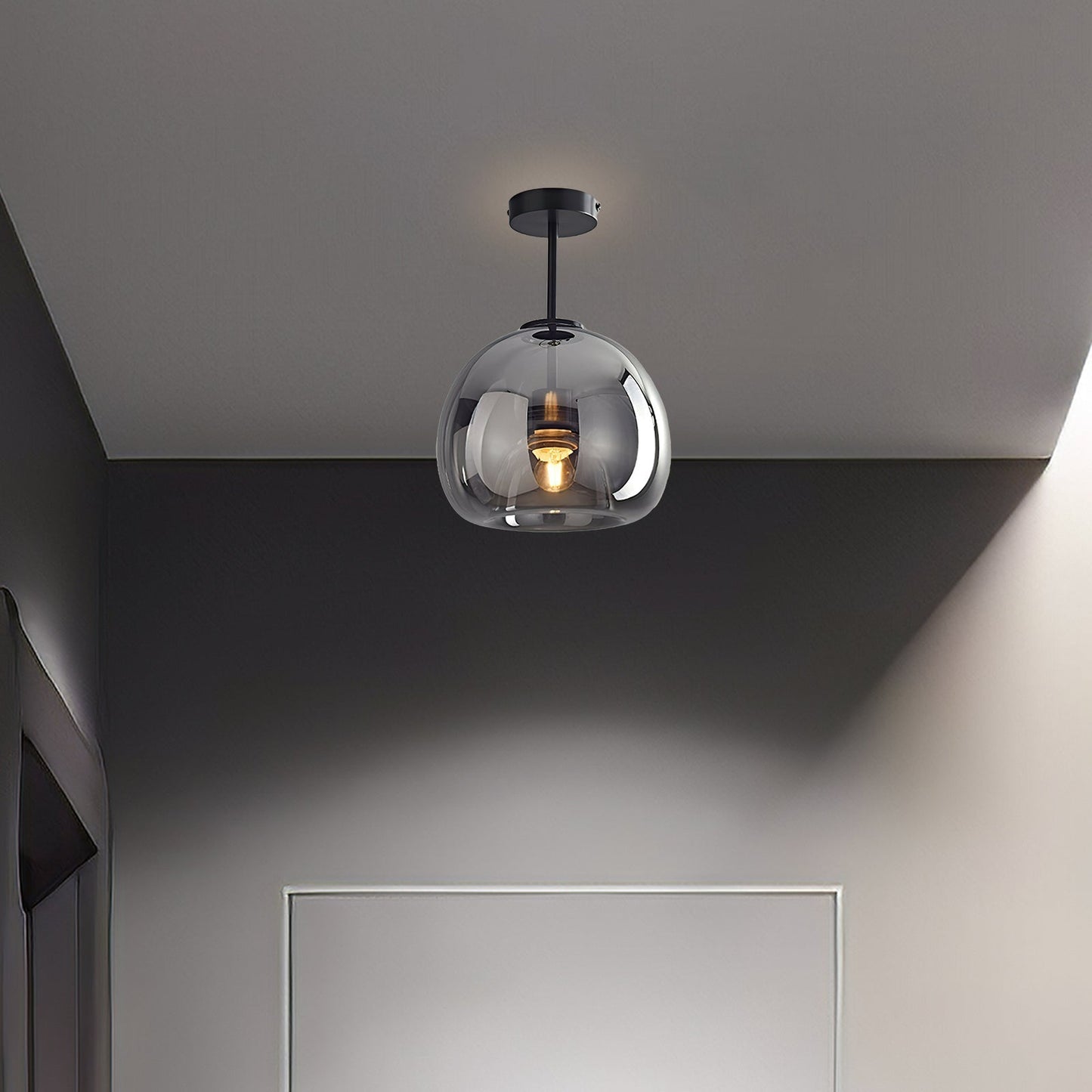 Vintage Bubble Glass Ceiling Light Retro