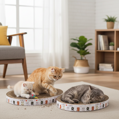 Cat Scratcher Round Cardboard Scratching Bed