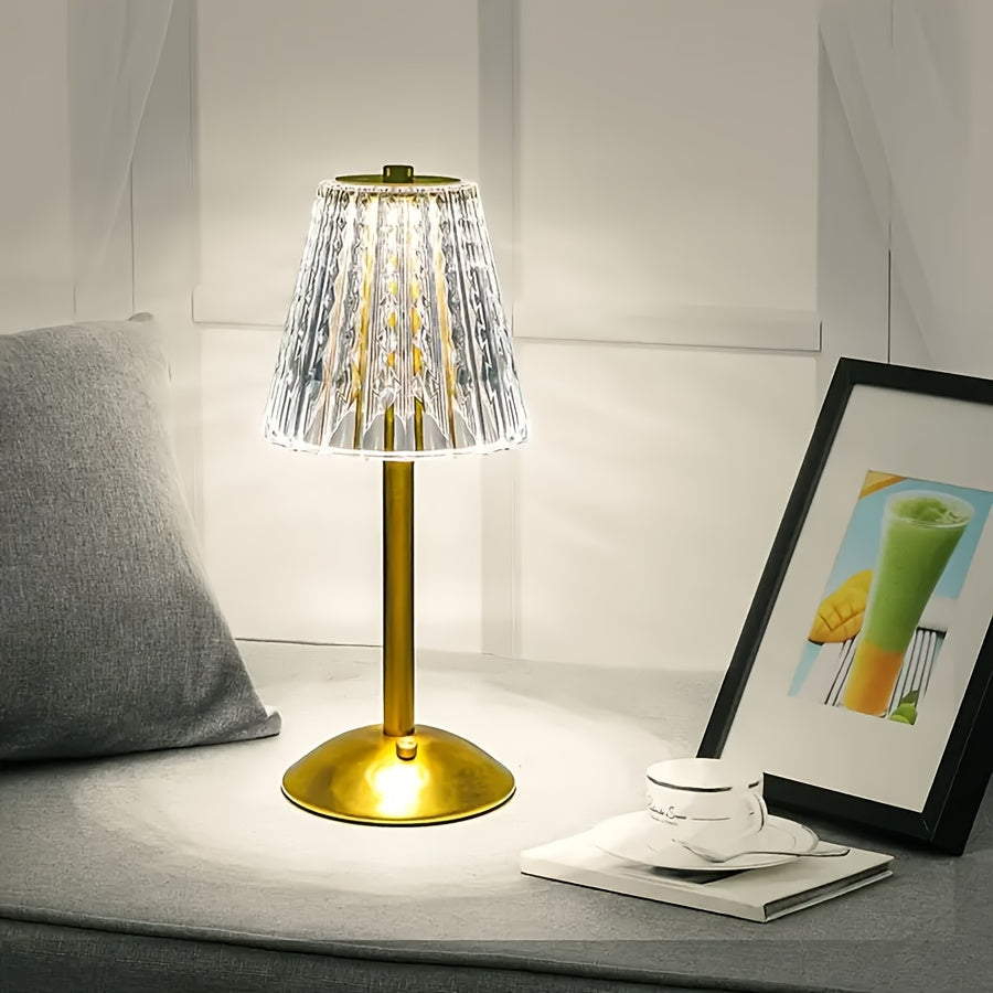 Crystal Touch Table Lamp USB Rechargeable