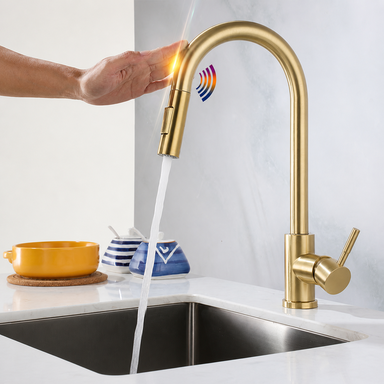 Kitchen Faucet Pull Out Spray Head Single