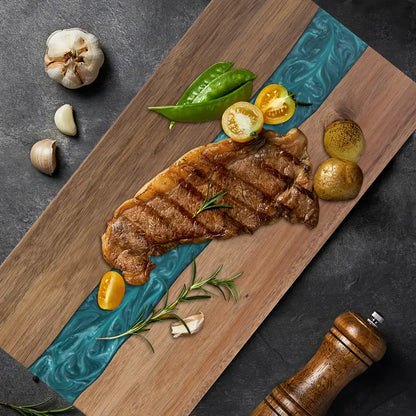 Resin River Cutting Board Acacia Wood