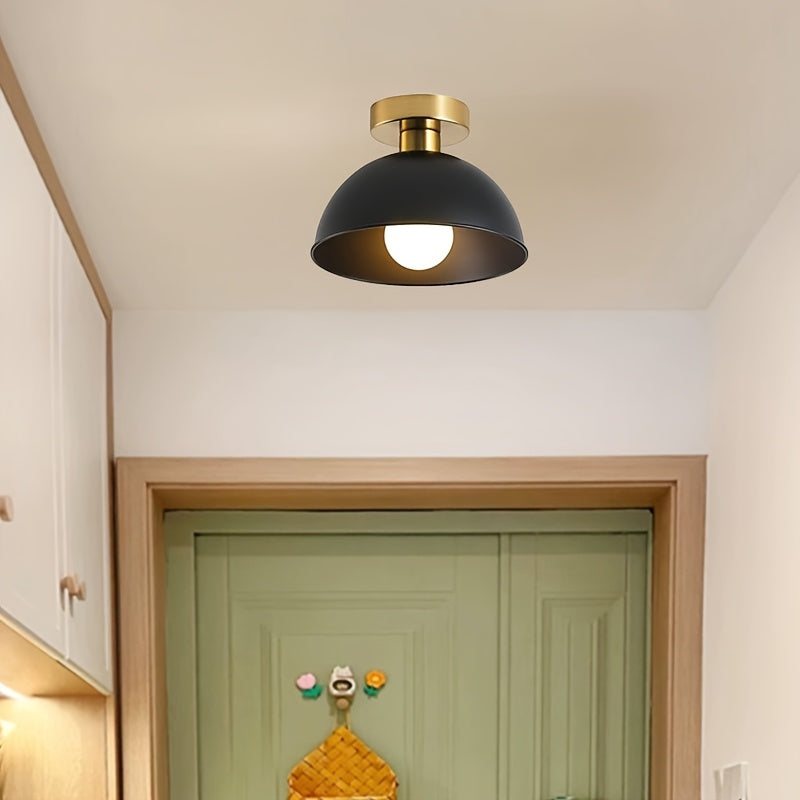 Modern Semi Flush Ceiling Lamp Matte Metal