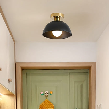 Modern Semi Flush Ceiling Lamp Matte Metal
