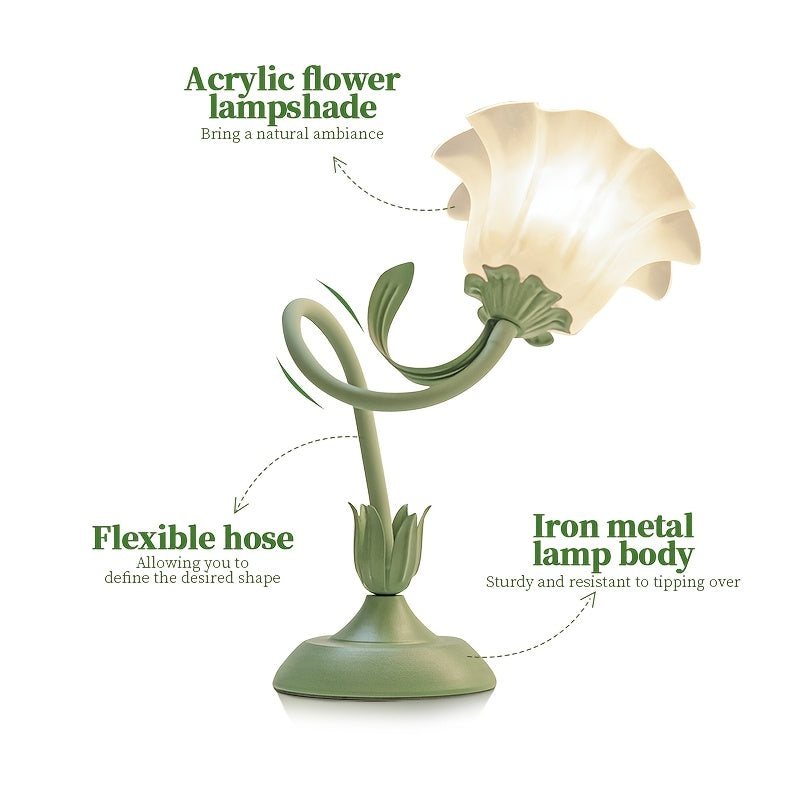 Floral Table Lamp USB Powered