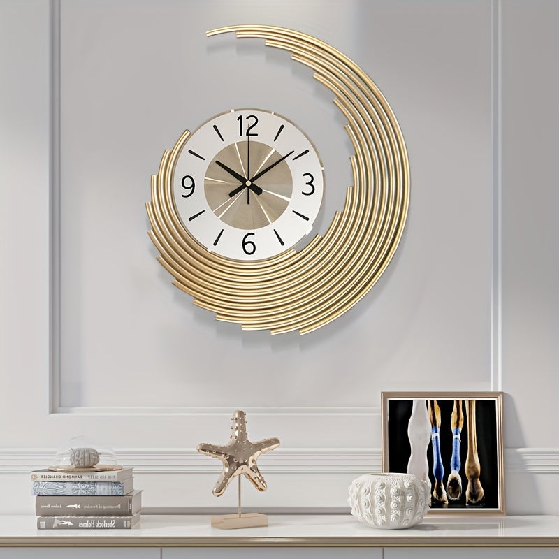 Modern 3D Metal Wall Clock Silent Quartz
