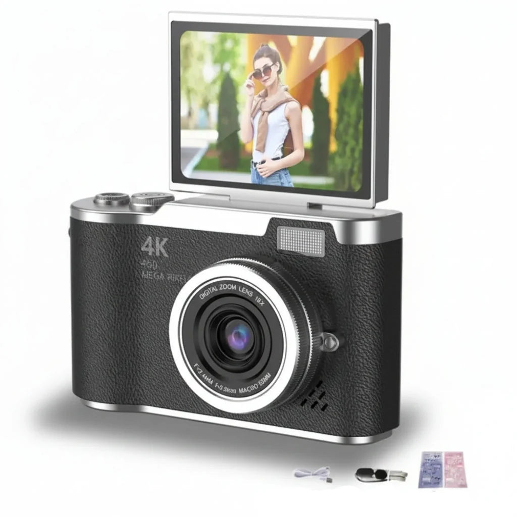 Digital Camera 4K Flip Screen 48MP 8X