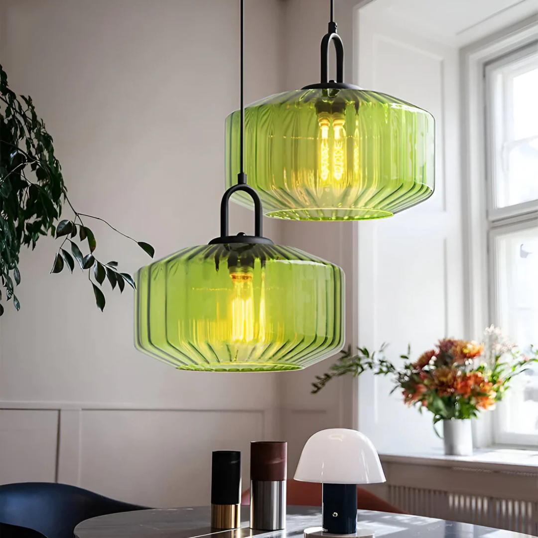 Mireta Glass Pendant Light Retro Coloured