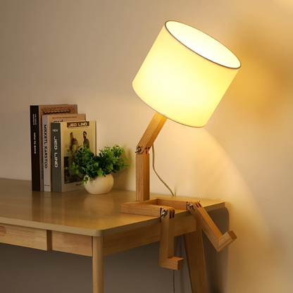 Rilna Table Lamp Flexible Wooden Design