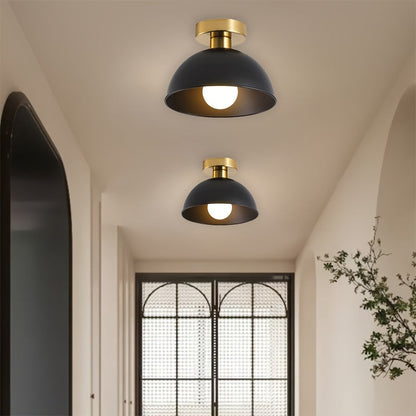 Modern Semi Flush Ceiling Lamp Matte Metal