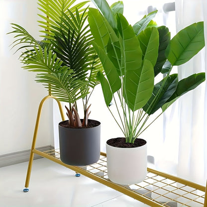 Modern Round Planter With Wooden Legs Indoor