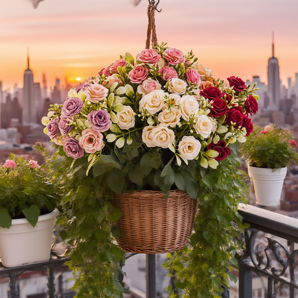Mothers Day Artificial Flowers Hanging Rose