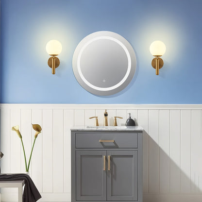 Modern Glass Wall Sconce Elegant Metal