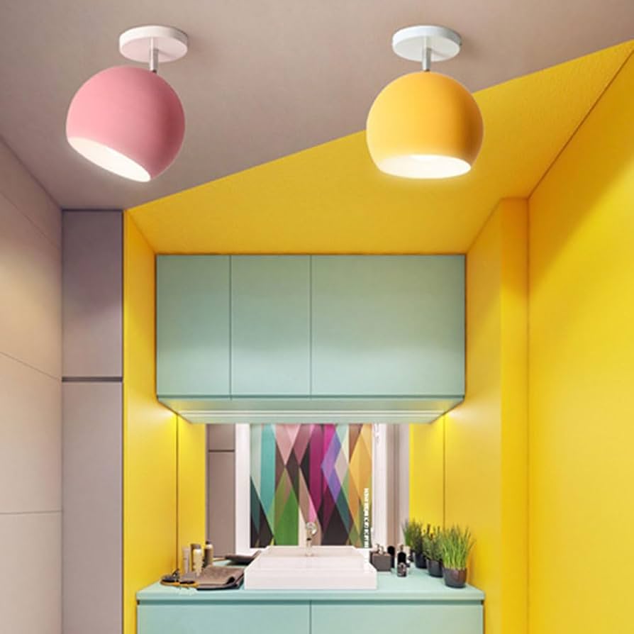 Nordic Macaron Ceiling Light Modern Round