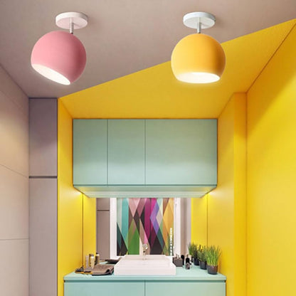 Nordic Macaron Ceiling Light Modern Round