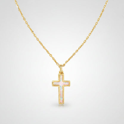 Necklace Cross Pendant Mothers Day Gift Gold