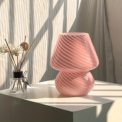 Murano Style Glass Mushroom Lamp USB