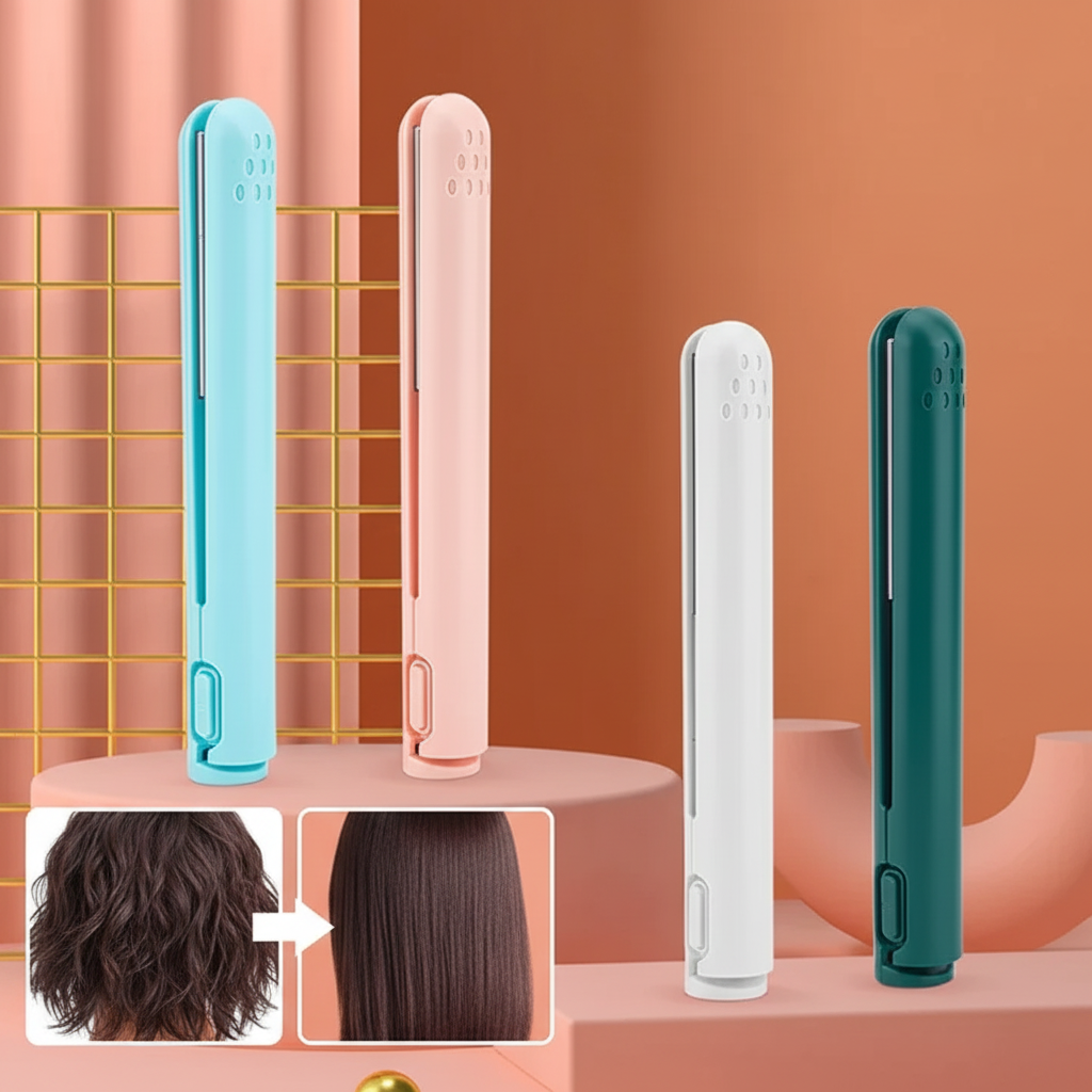 Hair Straightener Cordless Mini Curling Iron
