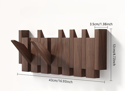 Wooden Wall Hooks Foldable Piano Key Design