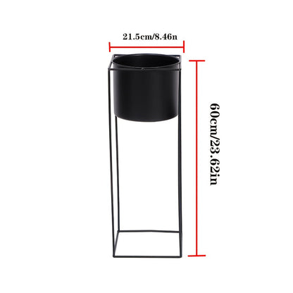 Metal Indoor Plant Stand Modern Black