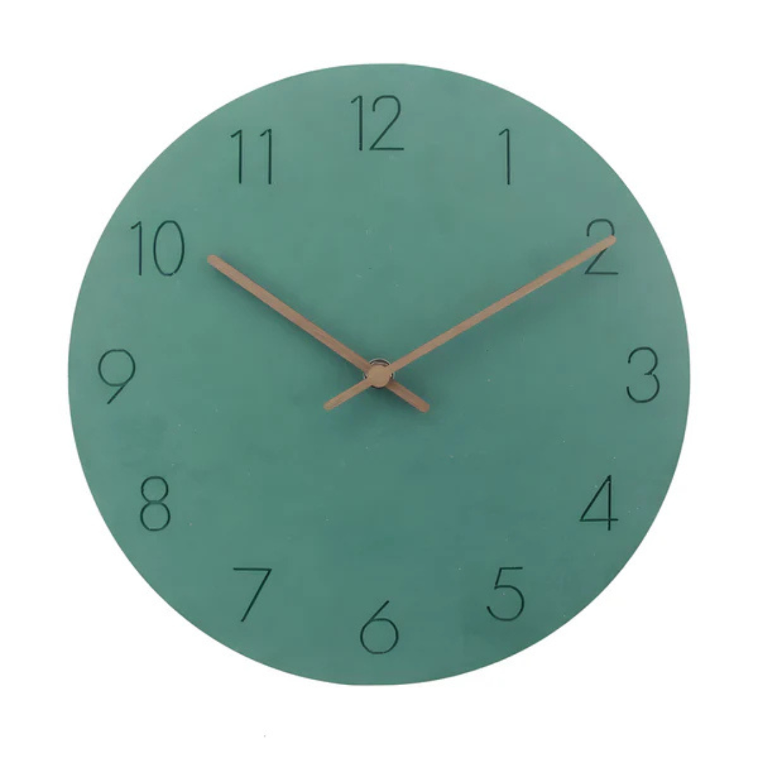 Nork Minimalist Wall Clock Contemporary Wood