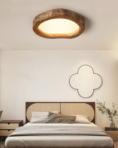 Le Halo Bois Ceiling Light Rustic Wood