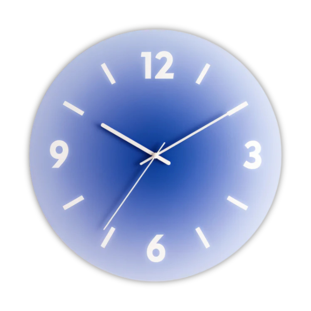 Sunset Glass Wall Clock Modern Gradient